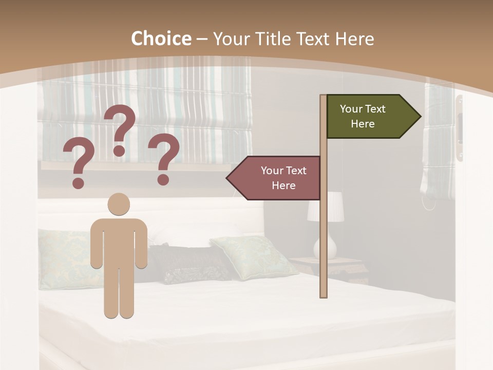 Pillow Mattress Nightstand PowerPoint Template