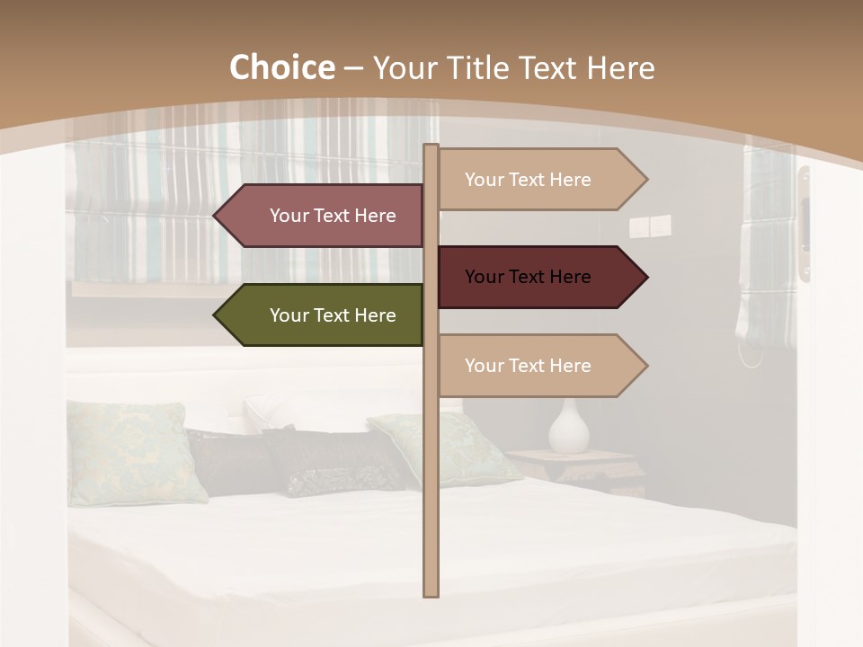 Pillow Mattress Nightstand PowerPoint Template