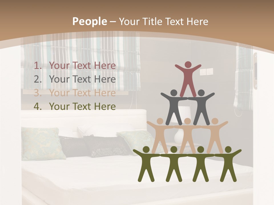 Pillow Mattress Nightstand PowerPoint Template