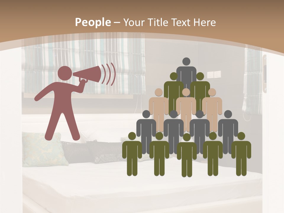 Pillow Mattress Nightstand PowerPoint Template