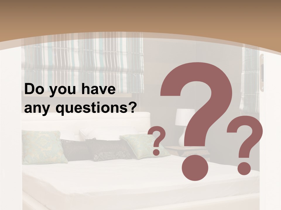 Pillow Mattress Nightstand PowerPoint Template