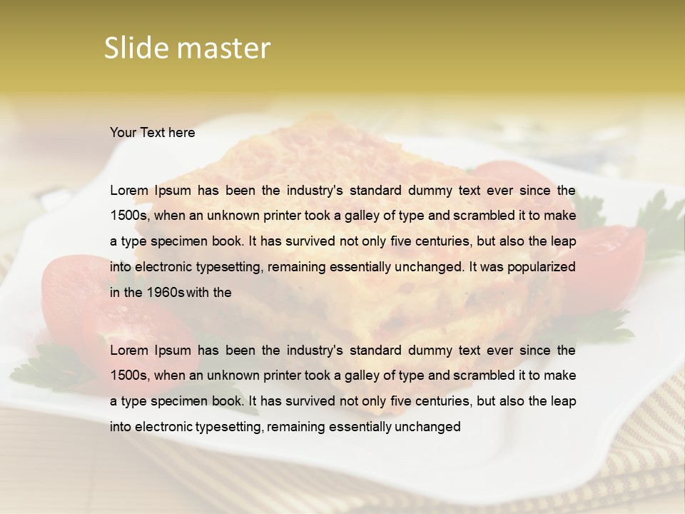 Pasta Food Recipes PowerPoint Template