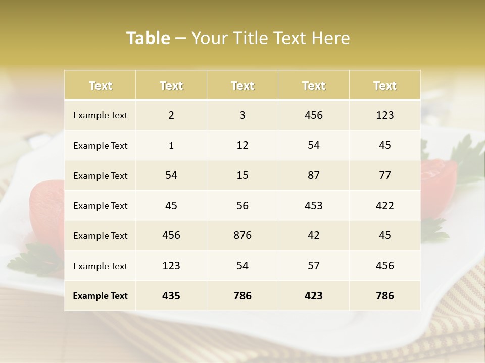 Pasta Food Recipes PowerPoint Template