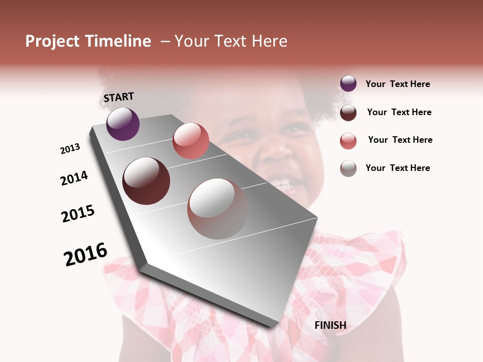 Cute African American Little PowerPoint Template