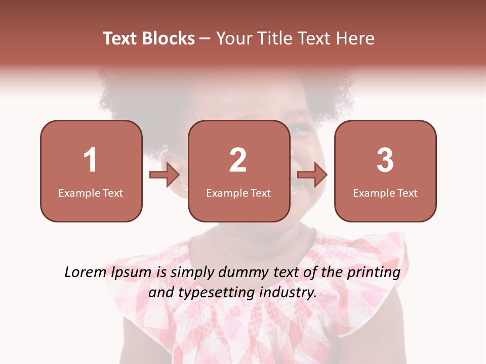 Cute African American Little PowerPoint Template