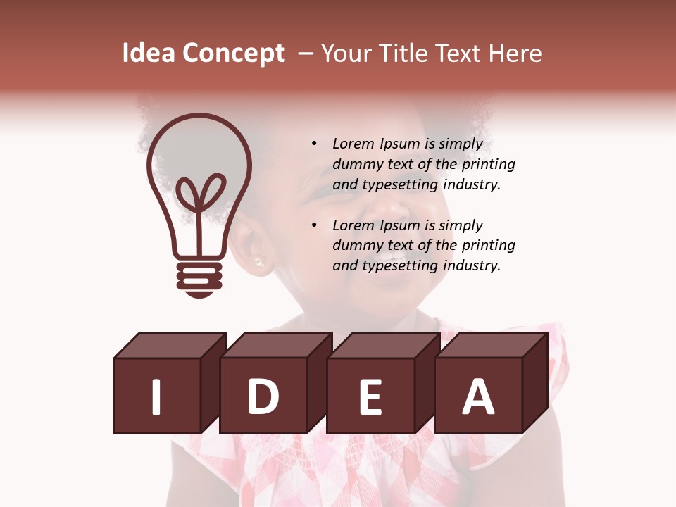 Cute African American Little PowerPoint Template