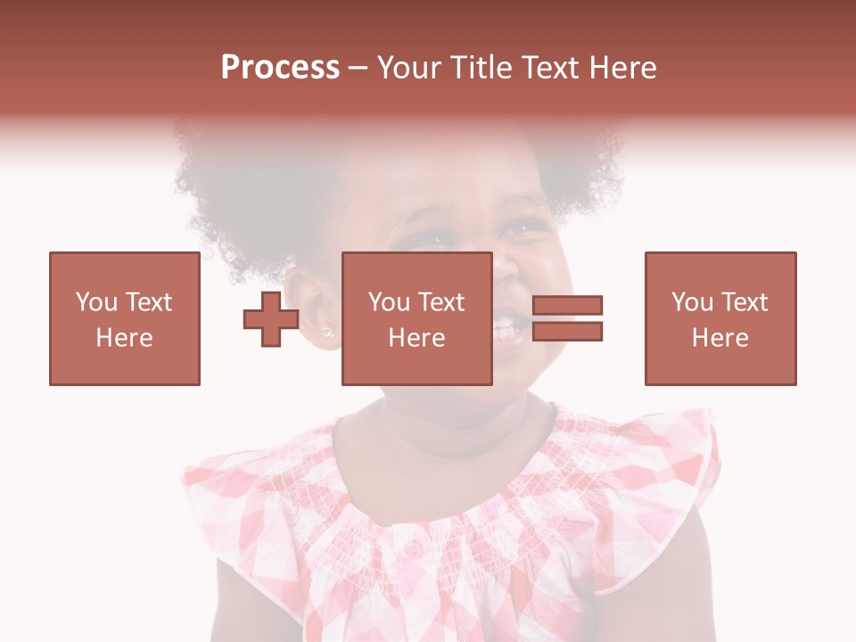 Cute African American Little PowerPoint Template
