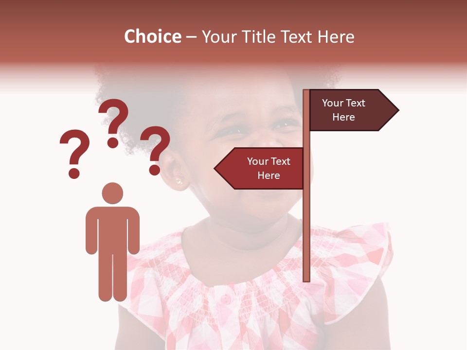 Cute African American Little PowerPoint Template