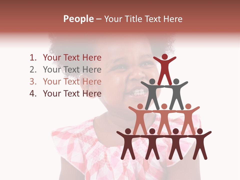 Cute African American Little PowerPoint Template