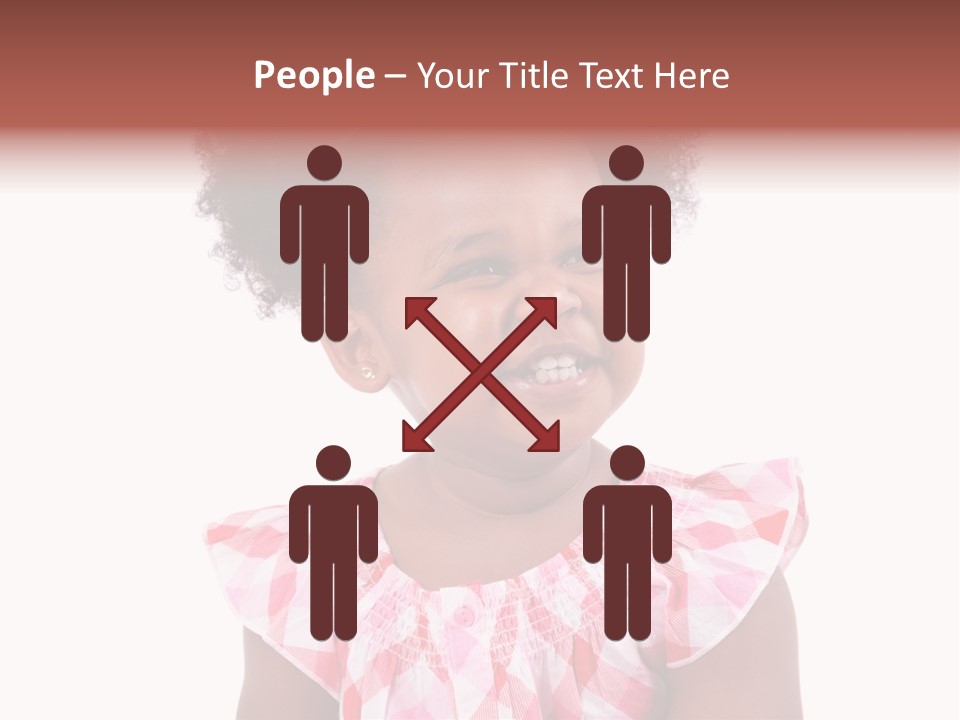 Cute African American Little PowerPoint Template