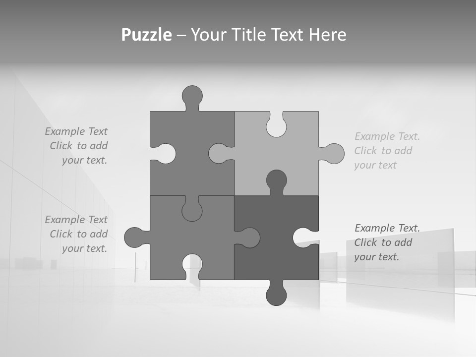 Art Cityscape Gray PowerPoint Template