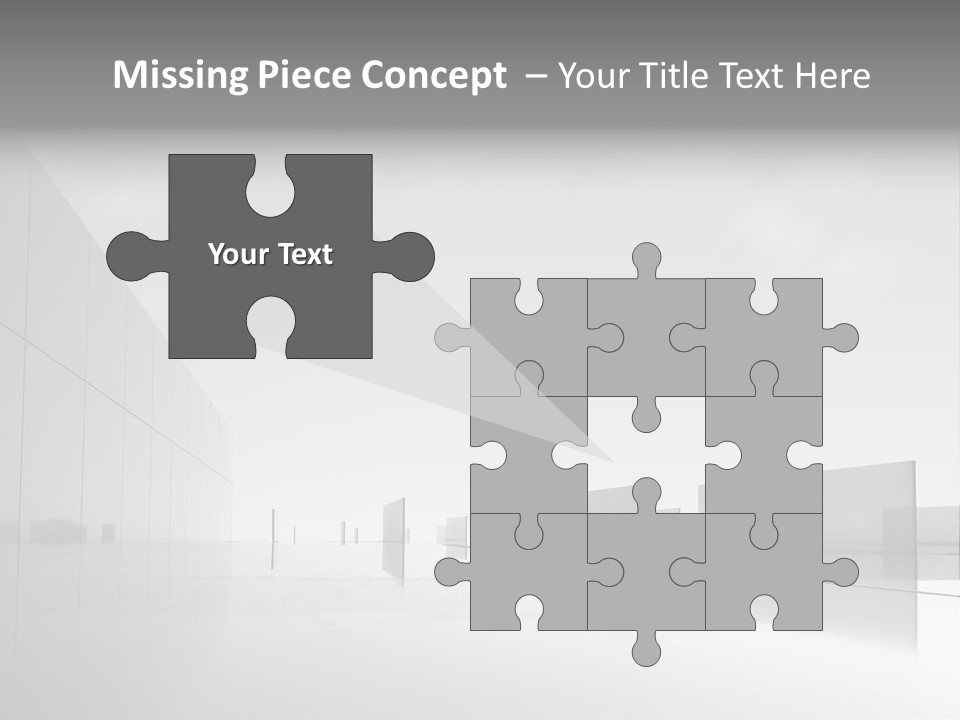 Art Cityscape Gray PowerPoint Template