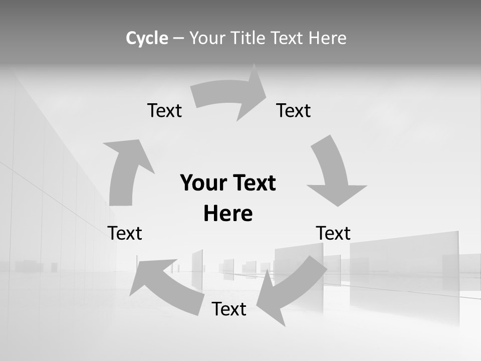 Art Cityscape Gray PowerPoint Template