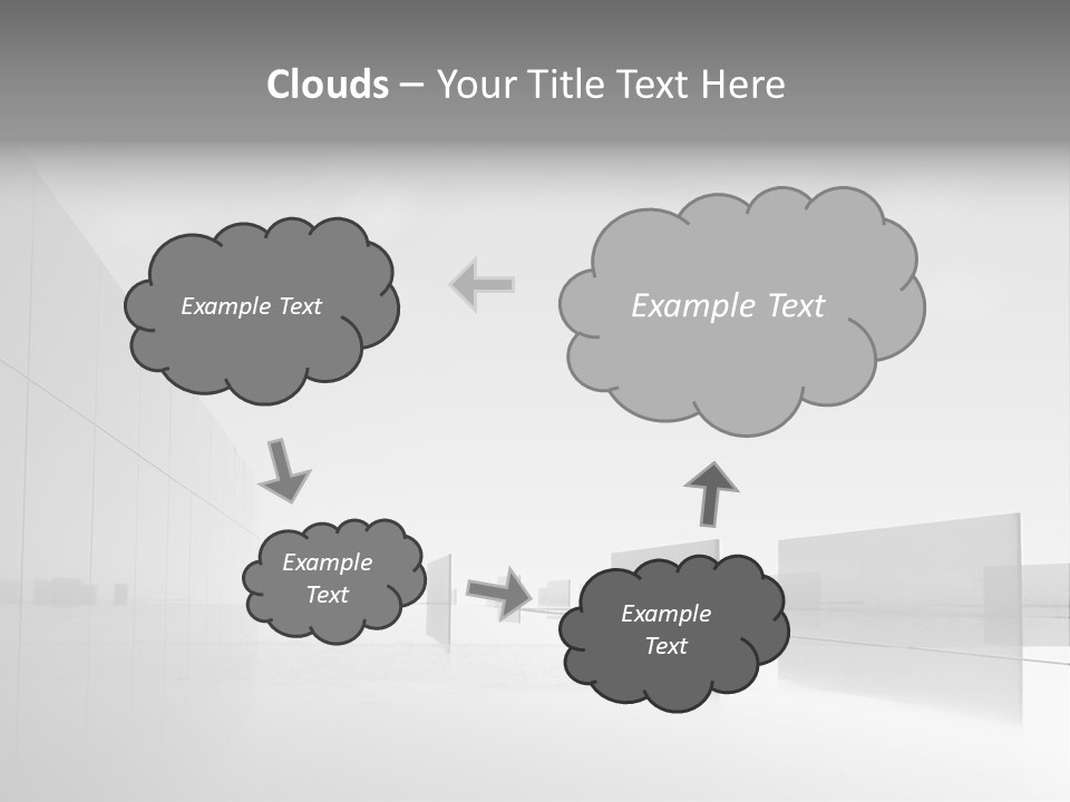 Art Cityscape Gray PowerPoint Template