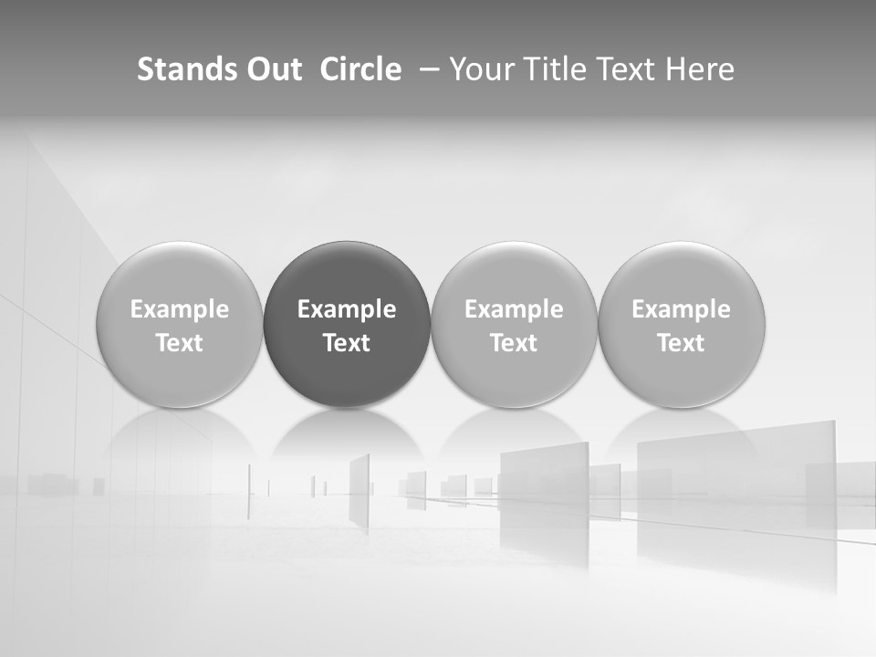 Art Cityscape Gray PowerPoint Template