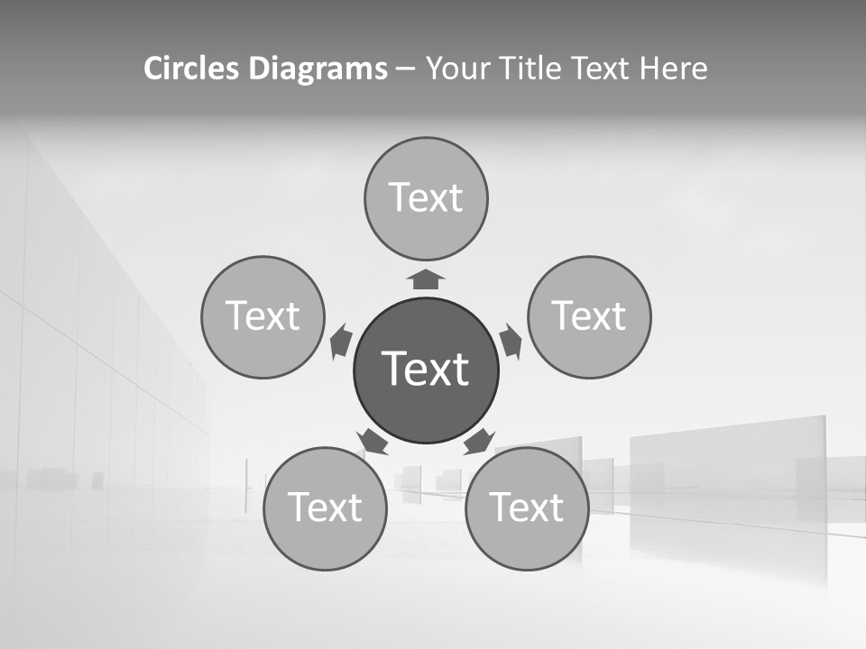 Art Cityscape Gray PowerPoint Template