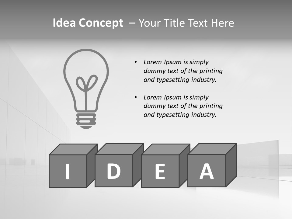 Art Cityscape Gray PowerPoint Template