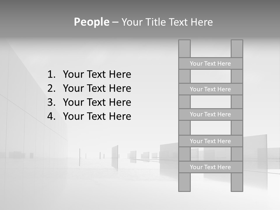 Art Cityscape Gray PowerPoint Template