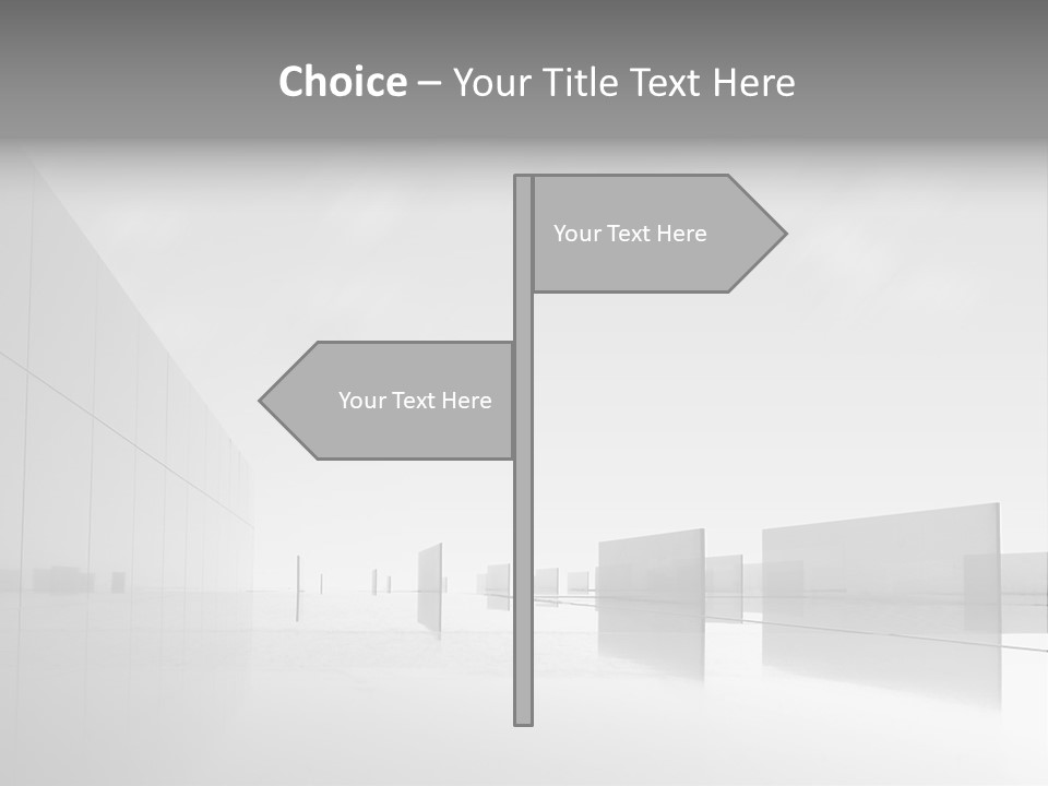 Art Cityscape Gray PowerPoint Template