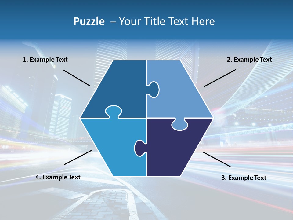 Skyline Auto Blue PowerPoint Template