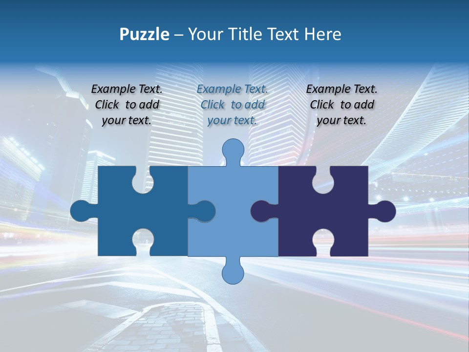 Skyline Auto Blue PowerPoint Template