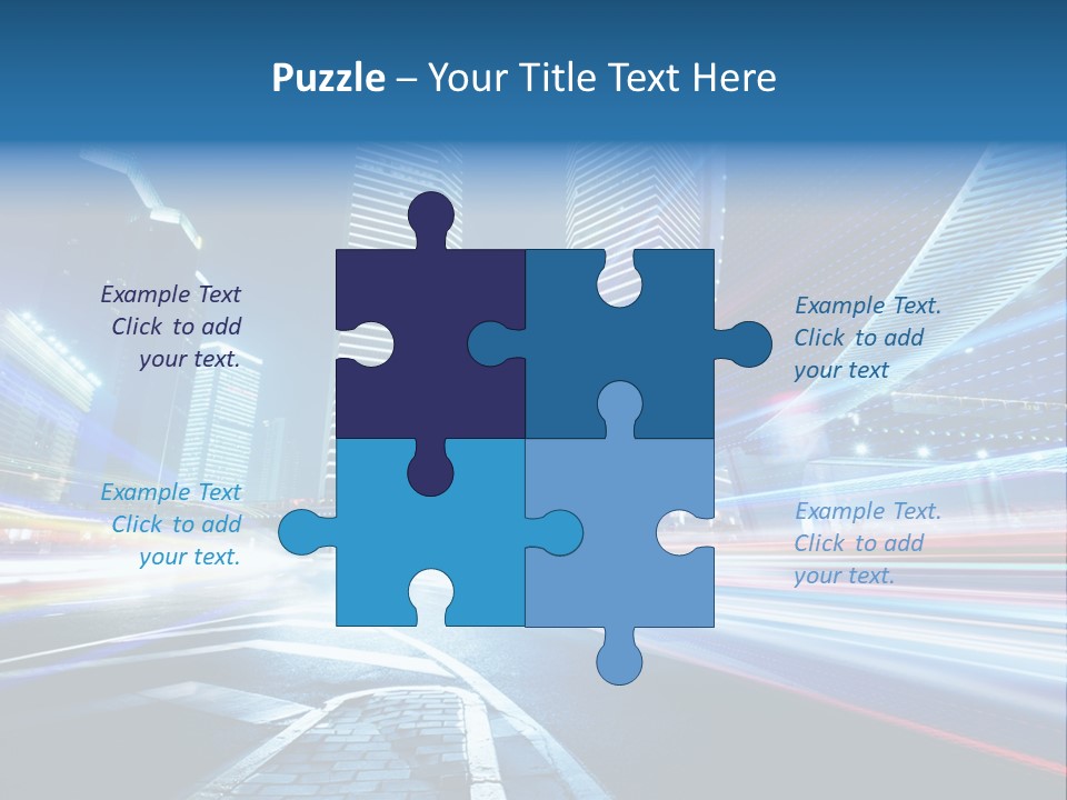 Skyline Auto Blue PowerPoint Template