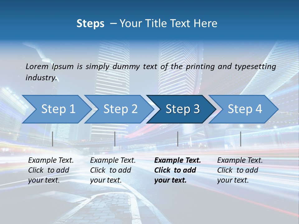 Skyline Auto Blue PowerPoint Template