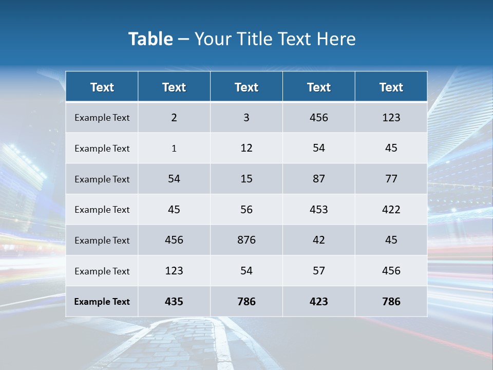 Skyline Auto Blue PowerPoint Template