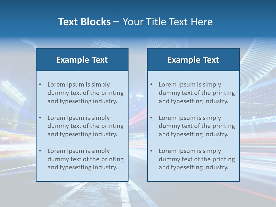 Skyline Auto Blue PowerPoint Template