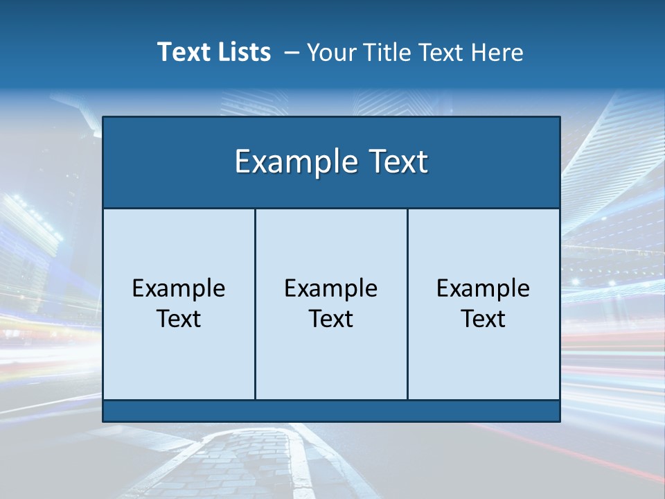 Skyline Auto Blue PowerPoint Template