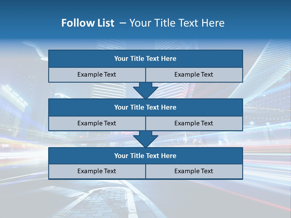 Skyline Auto Blue PowerPoint Template