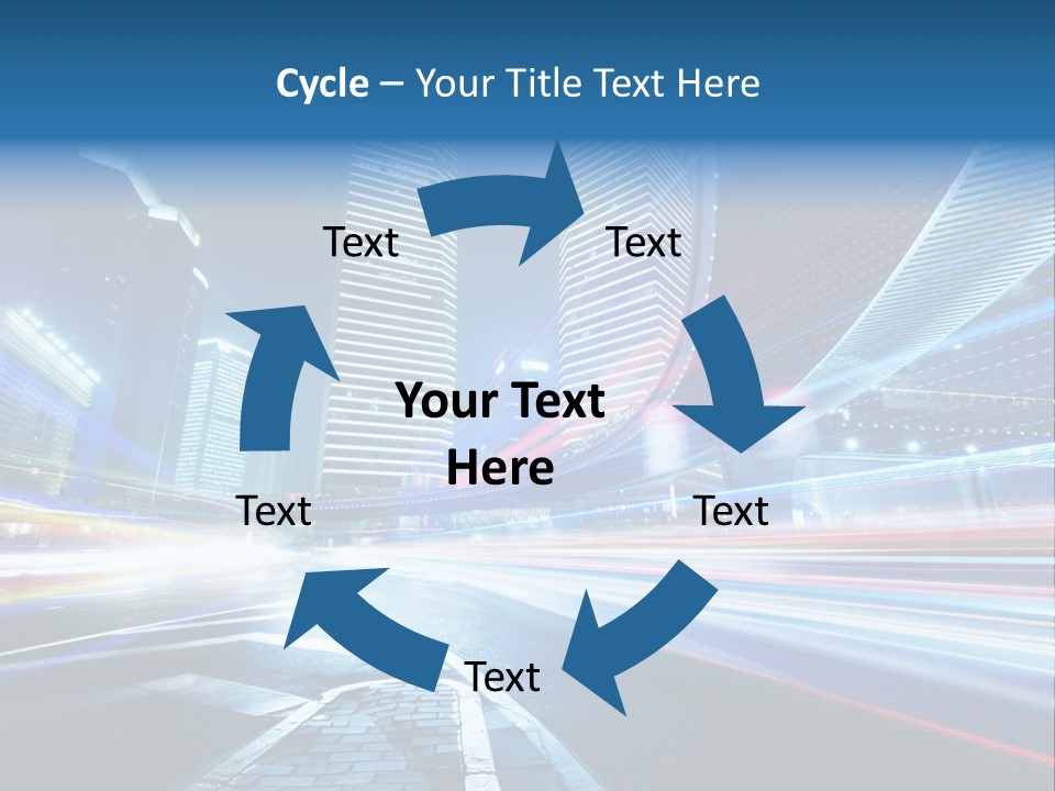 Skyline Auto Blue PowerPoint Template