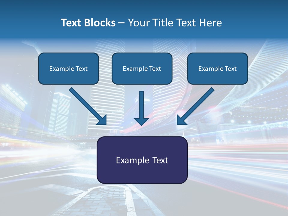 Skyline Auto Blue PowerPoint Template