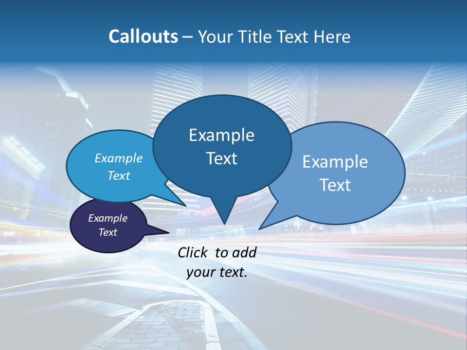 Skyline Auto Blue PowerPoint Template