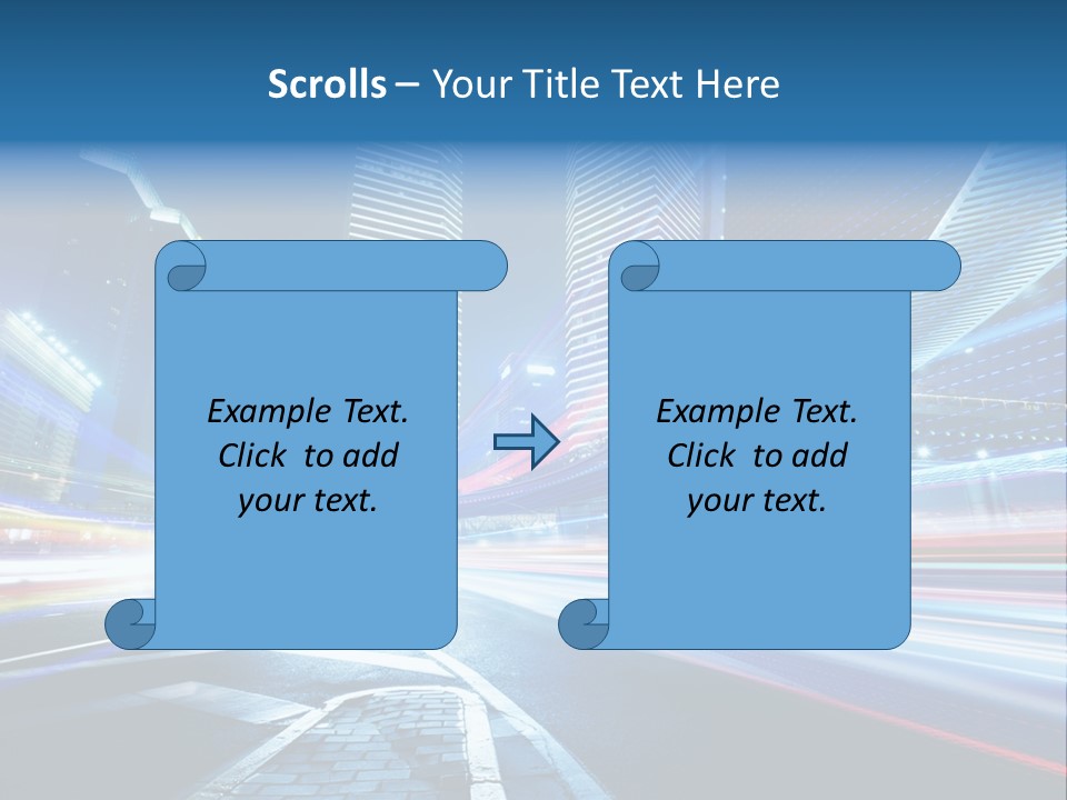 Skyline Auto Blue PowerPoint Template