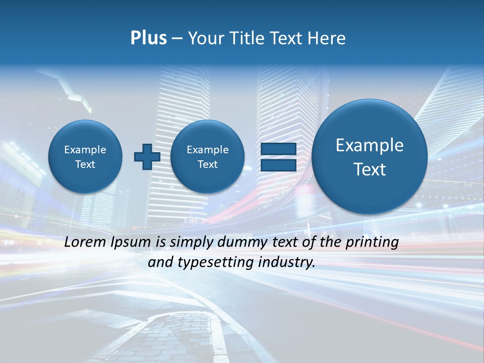 Skyline Auto Blue PowerPoint Template