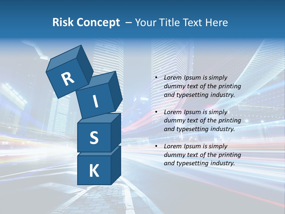 Skyline Auto Blue PowerPoint Template