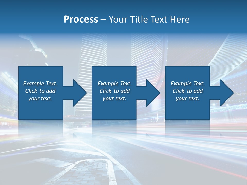 Skyline Auto Blue PowerPoint Template