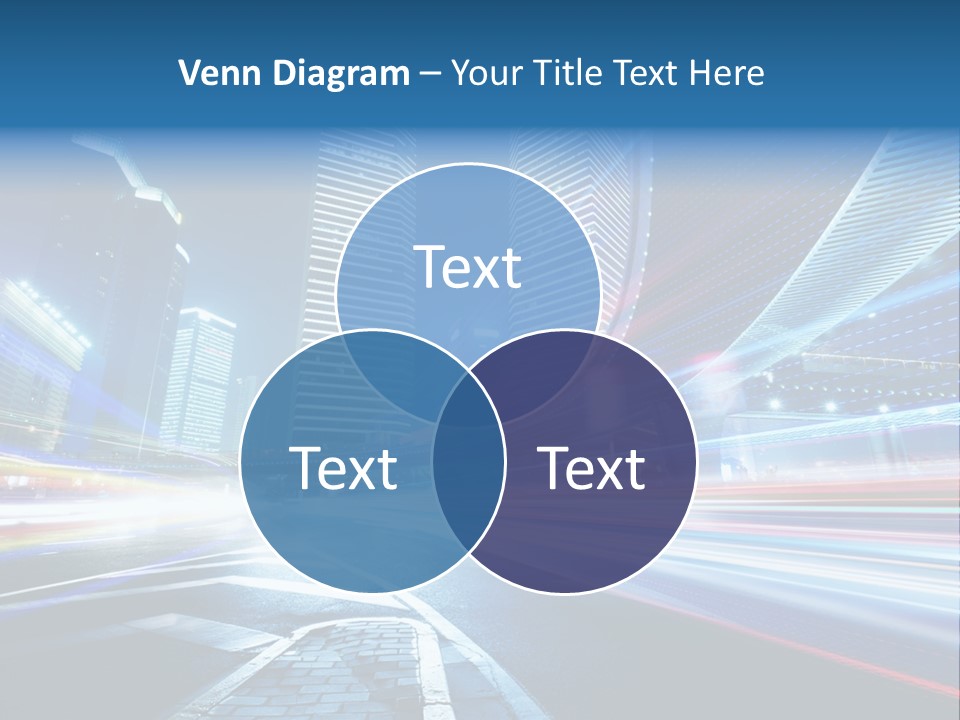 Skyline Auto Blue PowerPoint Template