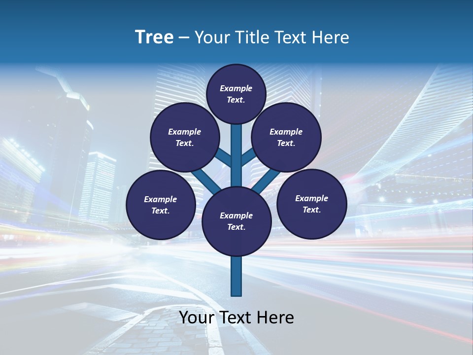 Skyline Auto Blue PowerPoint Template