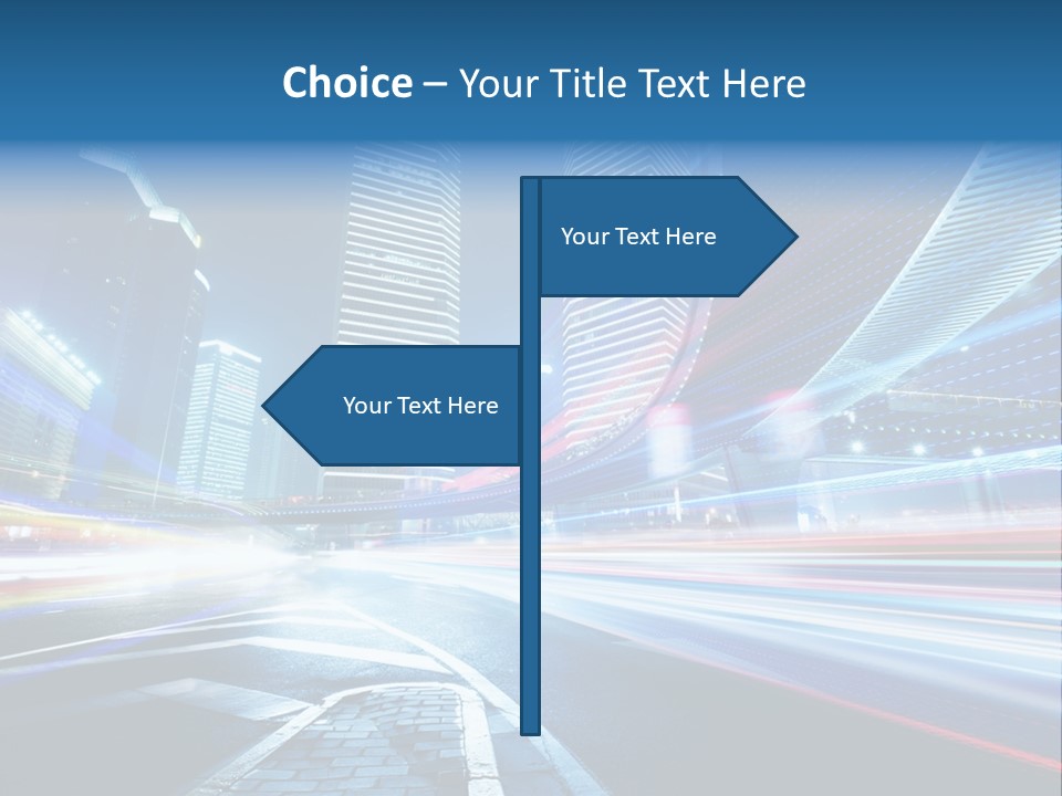 Skyline Auto Blue PowerPoint Template