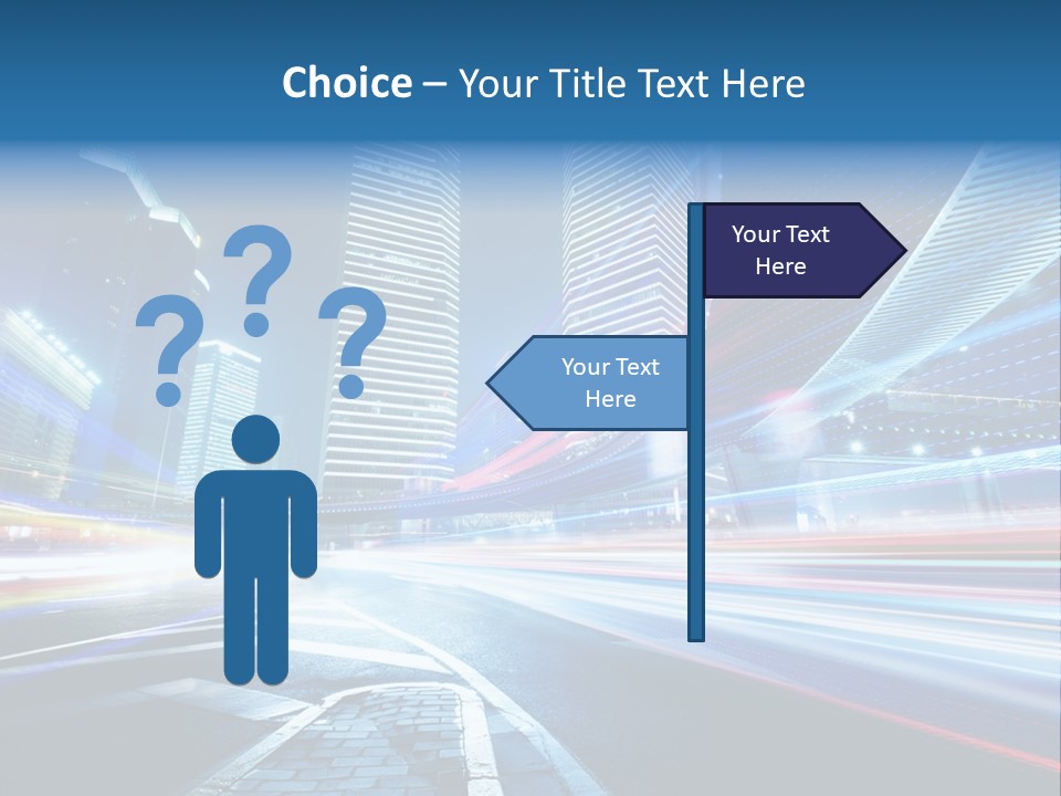 Skyline Auto Blue PowerPoint Template