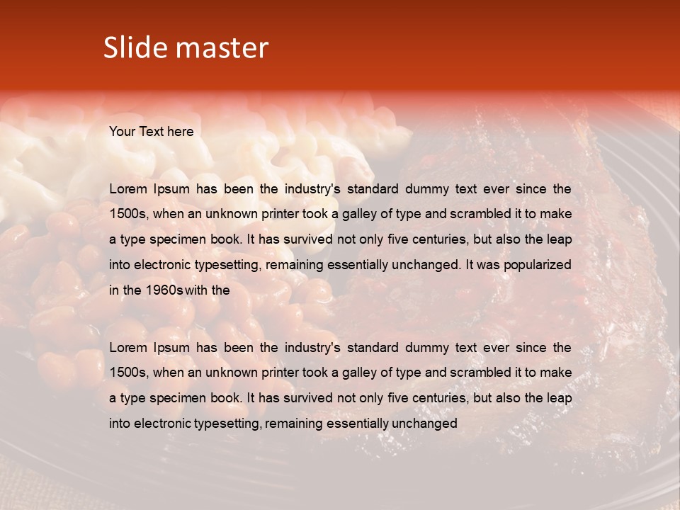 Beans Lunch Supper PowerPoint Template