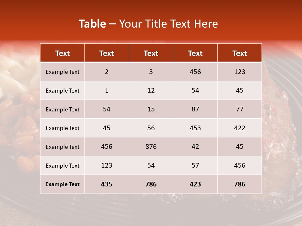 Beans Lunch Supper PowerPoint Template
