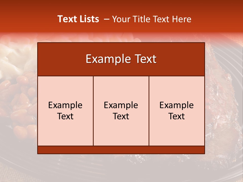 Beans Lunch Supper PowerPoint Template