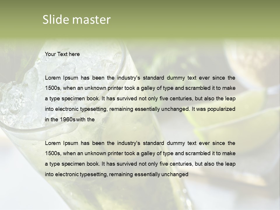 Citrus Cocktail Sliced PowerPoint Template