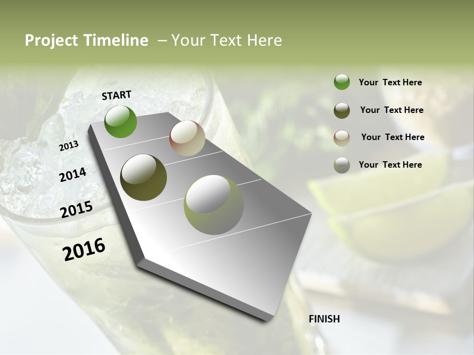 Citrus Cocktail Sliced PowerPoint Template
