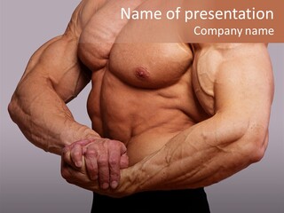 Vertical Handsome Athlete PowerPoint Template