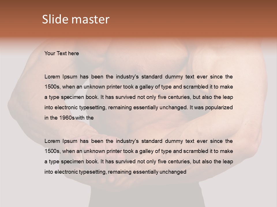 Vertical Handsome Athlete PowerPoint Template