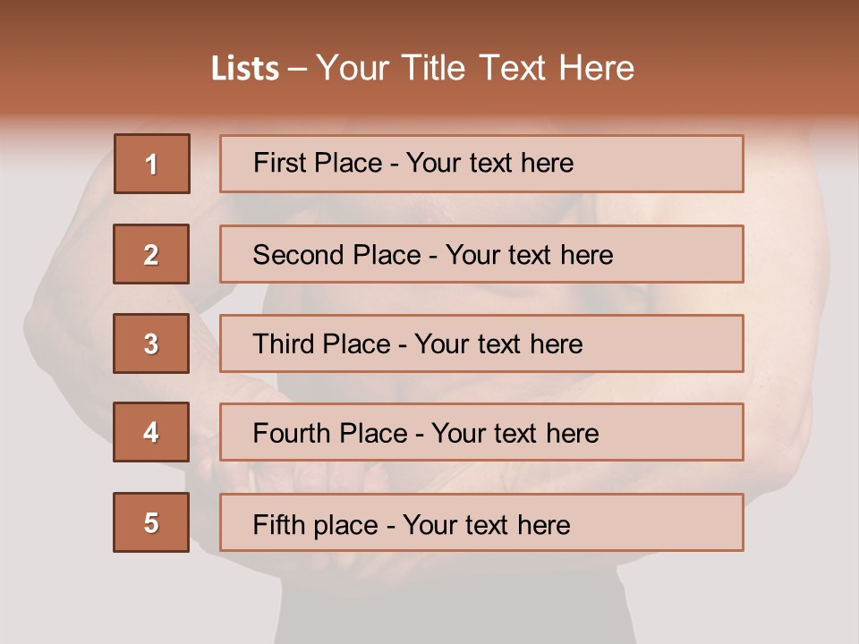 Vertical Handsome Athlete PowerPoint Template